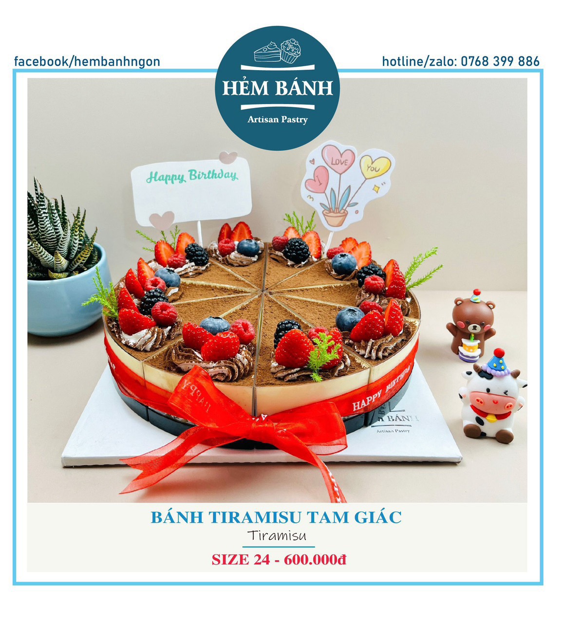 Bánh tam giác Tiramisu - Hem Banh Official website